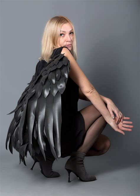 Angel Wings Costume Victoria Secret Wings Wings Black Angelic Etsy