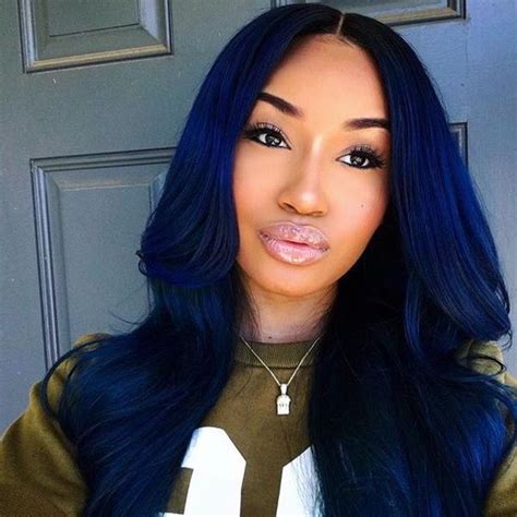 You have to wrap your hair up every single night. Blue Black Hair Color Ideas, Best blue highlights in black ...