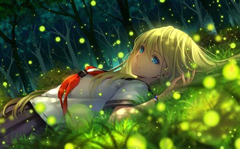 Hd anime wallpapers for laptop free wallpaper download 1920×1080. anime, Anime Girls, Grass Wallpapers HD / Desktop and ...