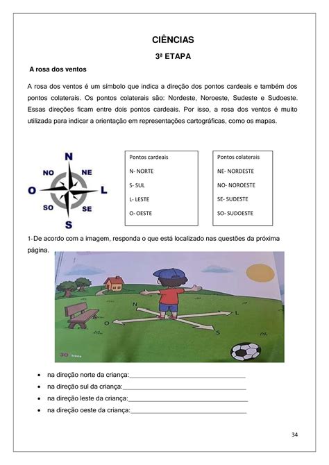 Atividades Rosa Dos Ventos 4 Ano
