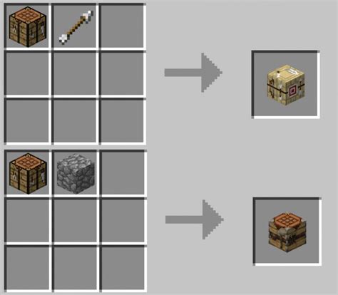 To make a crafting table, place 4 wood planks in the 2x2 crafting grid. Fletching table and Smithing table (crafting recipe ...