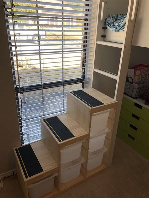 Bunk Bed Staircase 2020 In 2021 Bed Stairs Ikea Hacks Bedroom