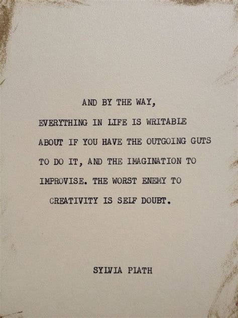 The Sylvia Plath Typewriter Quote On 5x7 Cardstock By