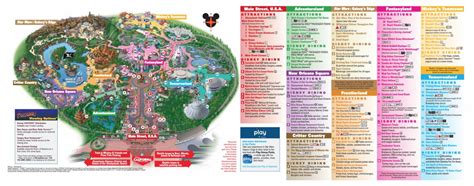 Disneyland California Adventure Map Printable Pdf Maps Of Disneyland Park