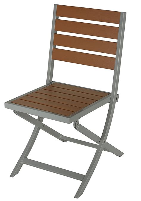 Brushed aluminum chair at fashionseating.com. Cortesi Home Avery Aluminum Outdoor Folding Chair in Teak ...