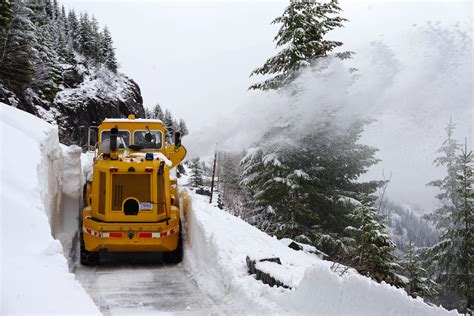 Snowplow in the winter at Glacier National Park image - Free stock ...