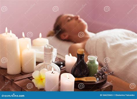 Beautiful Young Woman Relaxing With Hand Massage At Beauty Spa Stock Image Image Of Massage