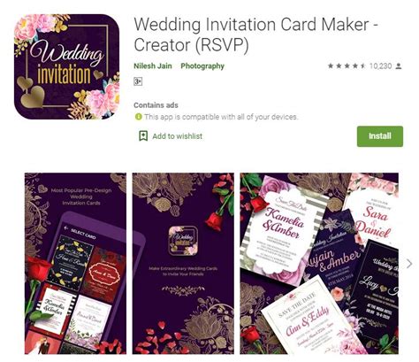 Share your video invitation to your guests via whatsapp, facebook, sms, email, etc. Top 10 Best Wedding Invitation maker App - Both android ...