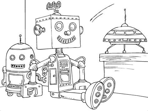 From Future: Robots coloring pages and Robot craft ideas for kids