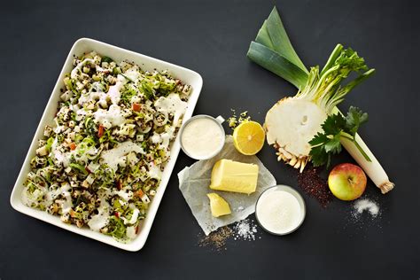 Madværkstedet Sort quinoa med sukkersaltede porrer og bagt knoldselleri