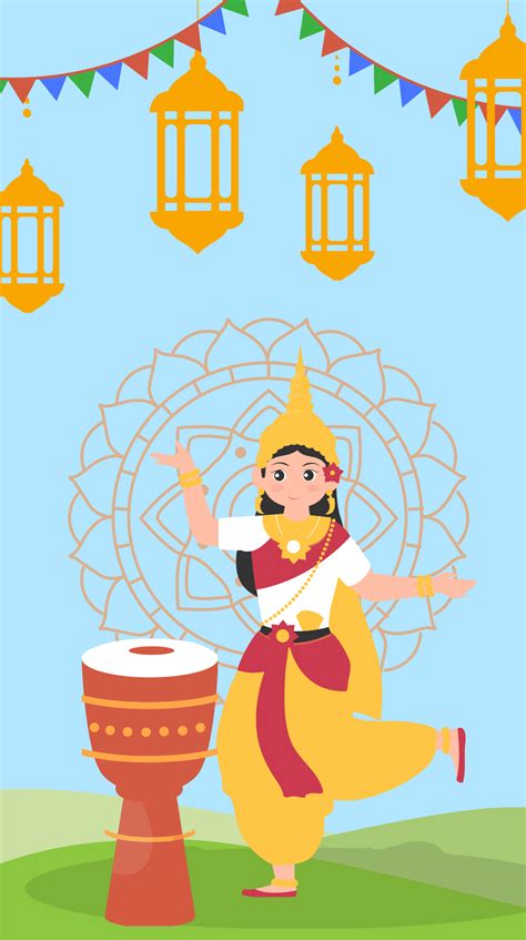 Free Khmer New Year WallPaper Template - Edit Online & Download
