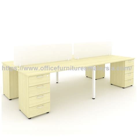 L 400 mm x d 450 mm x h 560 mm 3 x medium height cabinet size : 4ft New Modern Design 4 Seater Office Partition ...