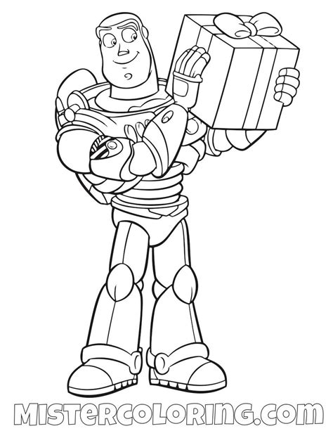 Coloring first introduction of buzz, buzz lightyear coloring coloring to, buzz lightyear coloring, toy story coloring, buzz lightyear coloring for kids click on the coloring page to open in a new window and print. Buzz Lightyear With Christmas Present Toy Story Coloring ...