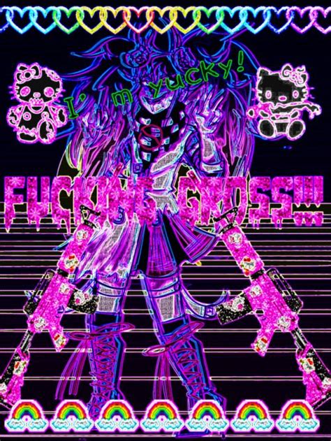 glitchcore | Anime icons, Neon signs, Psychedelic