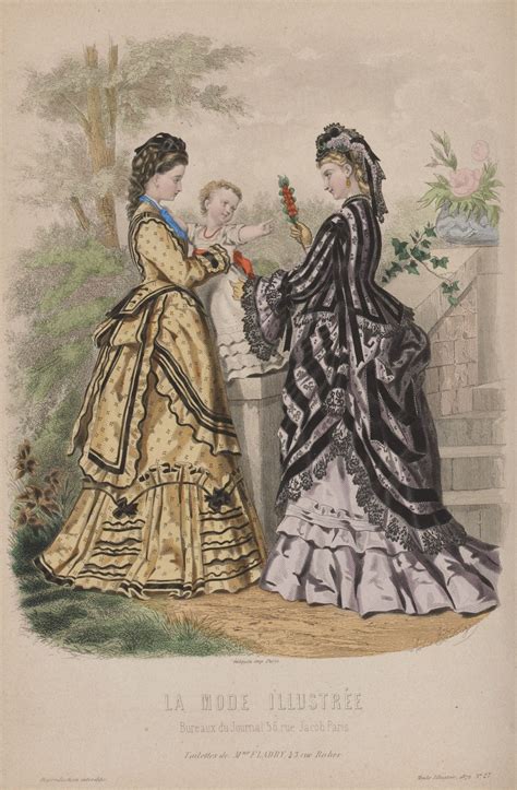 La Mode Illustrée 1872 Victorian Women Victorian Fashion Vintage