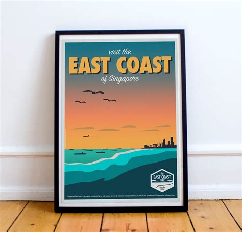 Eckandart Designs East Coast Vintage Style Travel Poster