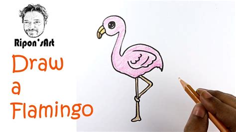 How To Draw A Flamingo Easy Youtube