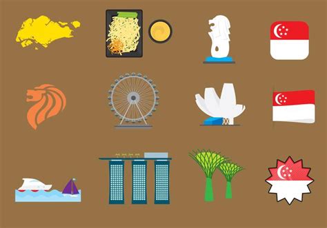 Map of singapore with flag icon outline style vector image. Vector Singapore Icons - Download Free Vectors, Clipart ...