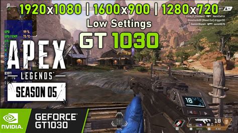 Apex Legends Season 5 On Gt 1030 1080p 900p 720p Low Settings