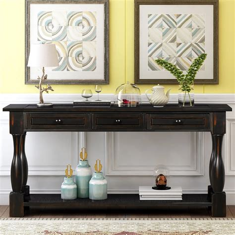 modernluxe  long extra thick console table walmart