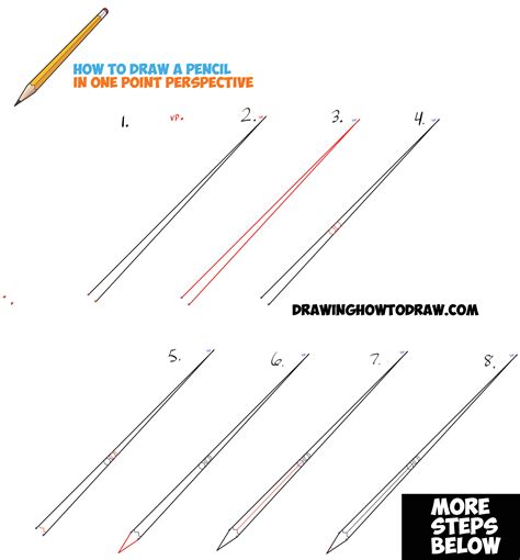 How To Draw Realistic Pencils Using One Point Perspective Techniques