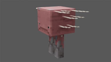 3d Model Minecraft Strider Vr Ar Low Poly Cgtrader