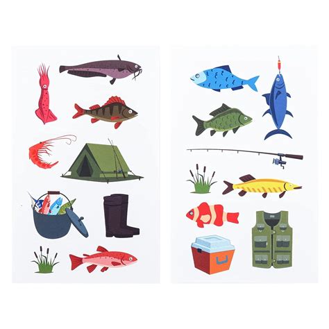 24 Sheets Gone Fishing Temporary Tattoos Birthday Decorations Gone