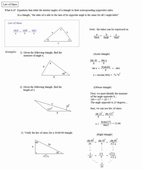 View source, show about ikleyn theorem (law of sines). 50 Law Of Sines Worksheet Answers in 2020 | Law of sines ...