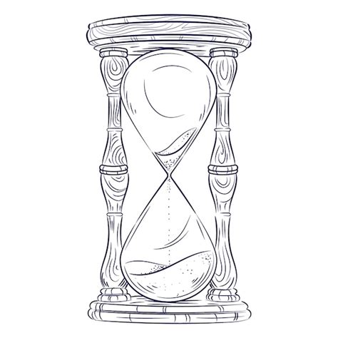 Free Vector Hand Drawn Hourglass Drawing Illustration