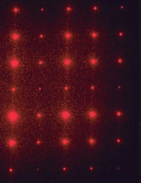 Diffraction Grating Pattern Formed By Laser Light Red