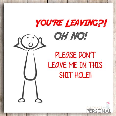 Funny Sorry Your Leaving Card Congratulations On Your New Etsy