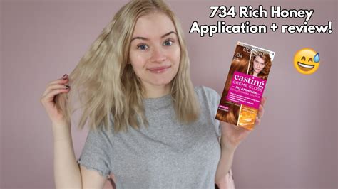 Loreal Casting Creme Gloss 734 Rich Honey Application Review Fail Youtube