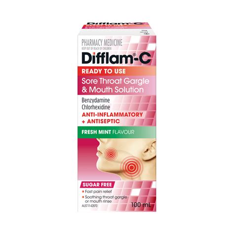 Difflam C Ready To Use Sore Throat Gargle And Mouth Solution Difflam