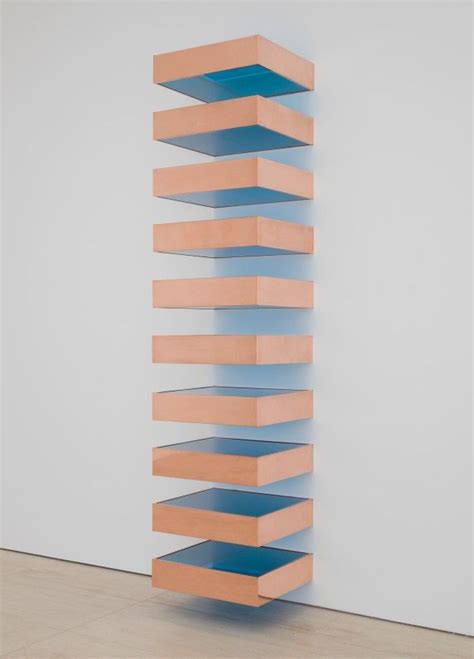 Untitled 1987 Donald Judd Sculpture Copper And Blue Acrylic Sheets