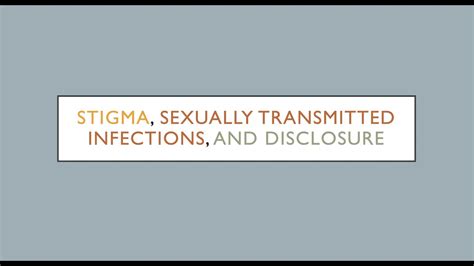 The Sociology Of Stis Stigma And Disclosure Youtube