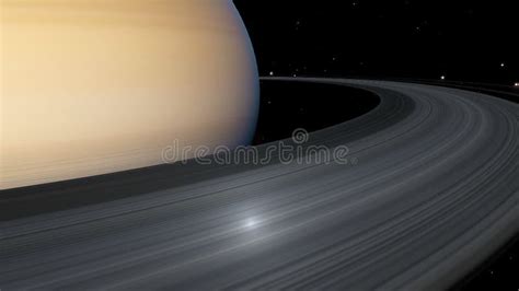 Animation With Time Lapse About The Orbit Of The Planet Saturn And