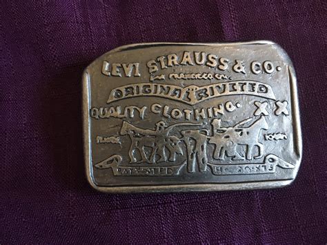 Vintage Levi Strauss Belt Buckle Silver Levis Buckle Collectibles Levi