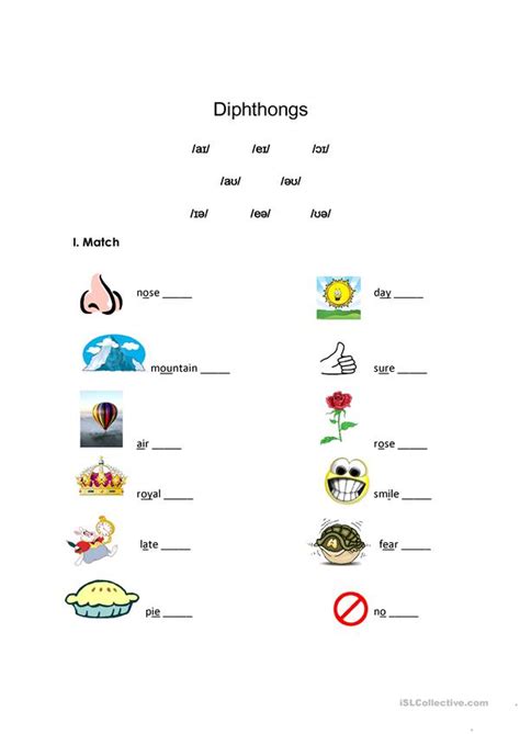 By ketti yuryevnaon april 06, 2021in free printable worksheets231 views. Diphthongs worksheet - Free ESL printable worksheets made ...