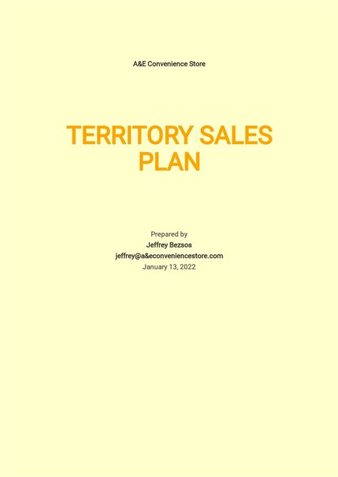 Sales Territory Plan Powerpoint Template