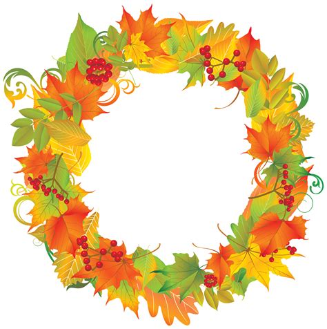 Autumn Wreath Png Clipart Image Fall Clip Art Clip Art Fall Leaf