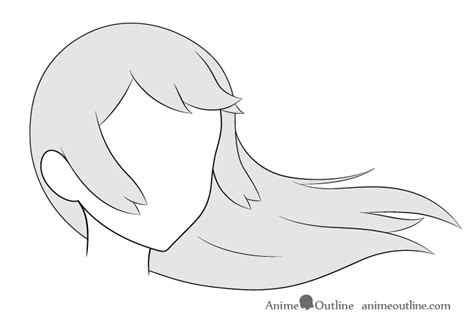 How To Draw Anime Hair In 34 View Step By Step Barnett Drowed