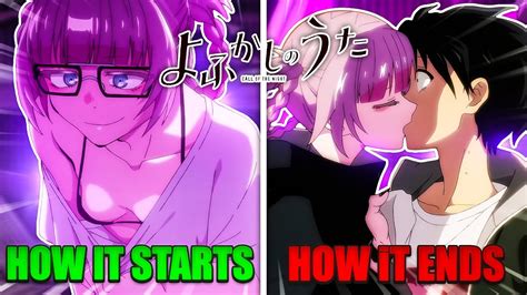 🔺his new girlfriend is a seductive vampire yofukashi no uta season 1 anime recap🔺 youtube