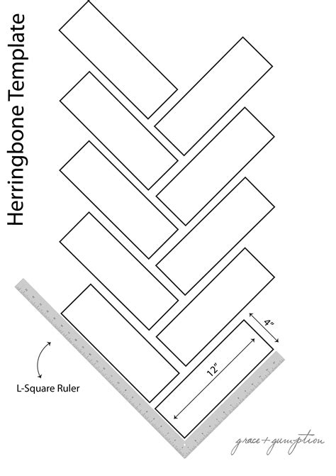 Herringbone Pattern Template Via Grace Gumption Diy Wood Floors