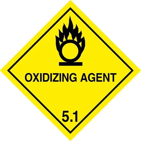 Class 5 1 Oxidizer Label Dangerous Goods
