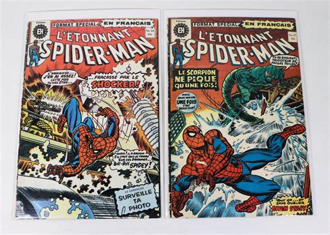 lot of 2 l etonnant spider man french comic books