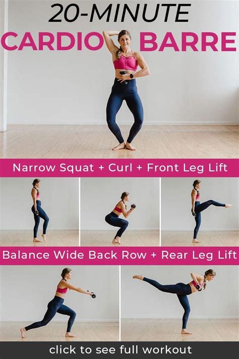 15 Minute Barre Workout Cardio Barre At Home Nourish Move Love In