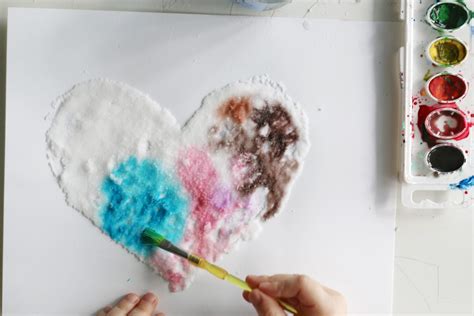 Salt Heart Painting Toddler At Play