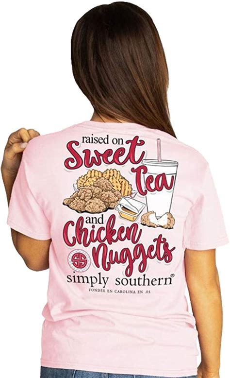 Simply Southern Raised On Sweet Tea And Chicken Nuggets Short Sleeve T