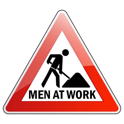 Men At Work Sign Illustrations Royalty Free Vector Graphics And Clip Art