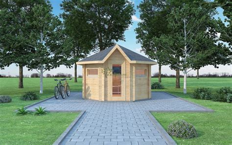 Our wiltshire log cabins are constructed from siberian spruce with an interlocking plank system. Wiltshire Summer House 3.5m x 3.5m - South West Log Cabins